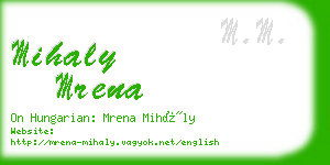 mihaly mrena business card